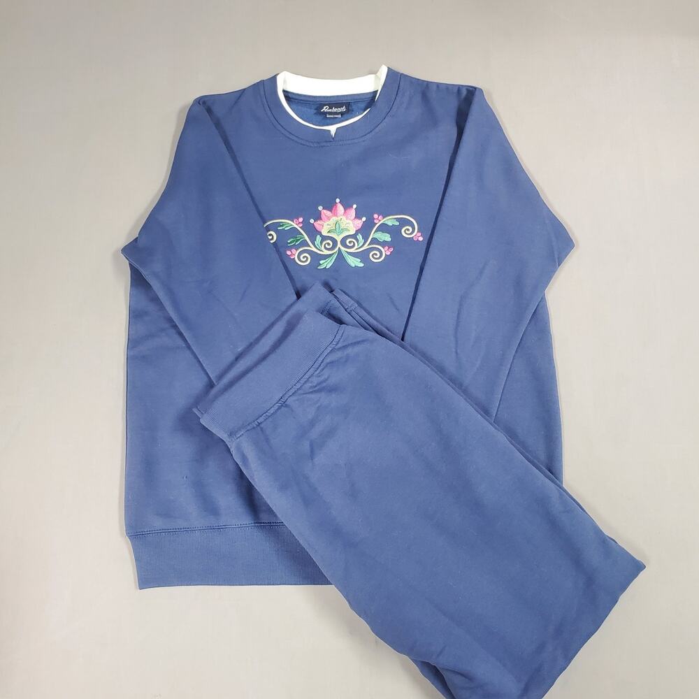 Vintage Y2K Pembrook Floral Sweatshit and Sweatpants Womens Size L Grandmacore